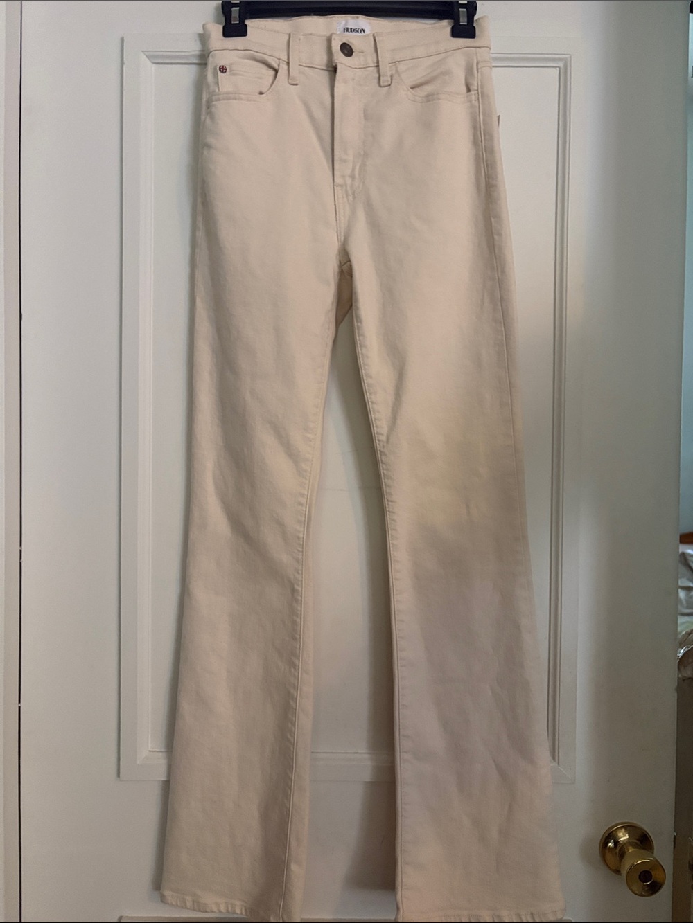 Hudson Jeans Cream Flare Jeans